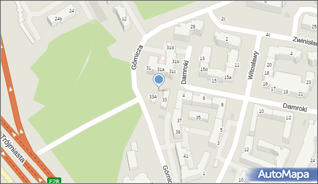 Gdynia, Górnicza, 31e, mapa Gdyni