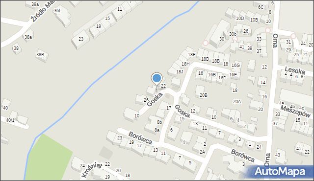 Gdynia, Goska, 24, mapa Gdyni