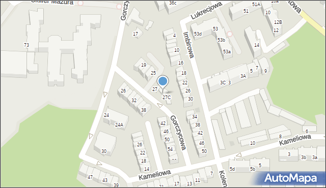 Gdynia, Gorczycowa, 27B, mapa Gdyni
