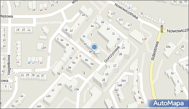 Gdynia, Gorczycowa, 4f, mapa Gdyni