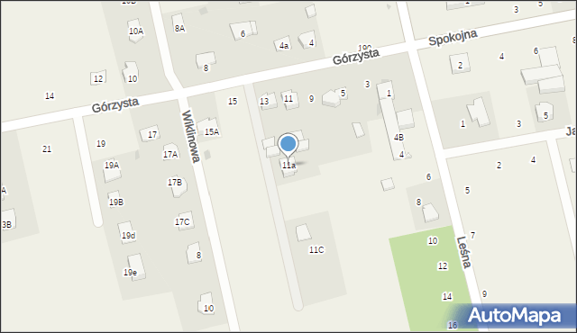 Giełczyn, Górzysta, 11a, mapa Giełczyn