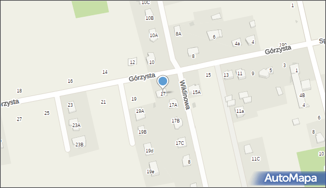 Giełczyn, Górzysta, 17, mapa Giełczyn