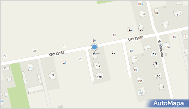 Giełczyn, Górzysta, 23, mapa Giełczyn