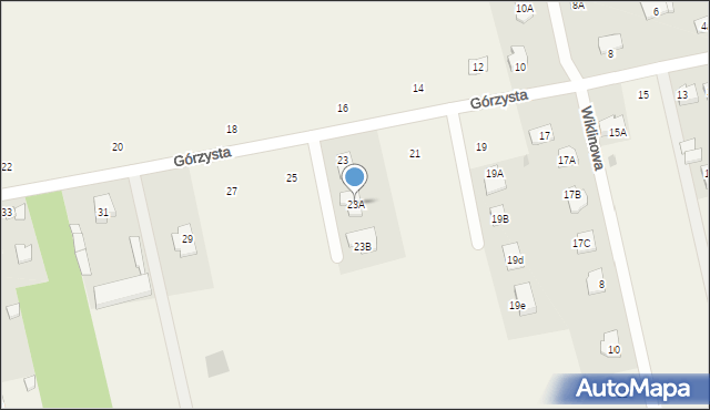 Giełczyn, Górzysta, 23A, mapa Giełczyn