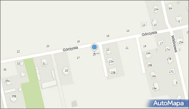 Giełczyn, Górzysta, 25, mapa Giełczyn