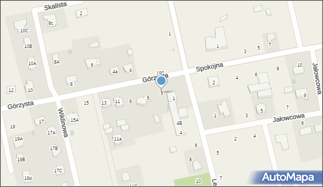 Giełczyn, Górzysta, 3, mapa Giełczyn