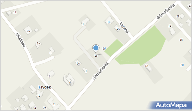 Gilowice, Górnośląska, 1c, mapa Gilowice