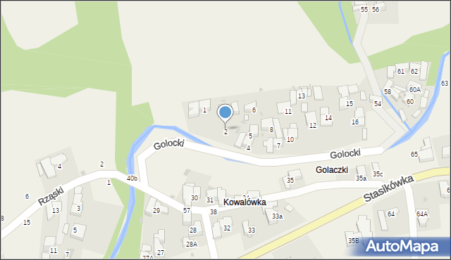 Gliczarów Górny, Golocki, 2, mapa Gliczarów Górny