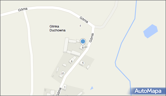 Glinka Duchowna, Górna, 6, mapa Glinka Duchowna