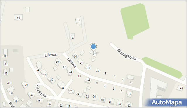 Glinno, Goździkowa, 2, mapa Glinno