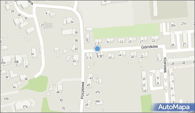 Gliwice, Górników, 6, mapa Gliwic
