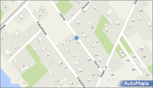 Głosków-Letnisko, Górna, 3, mapa Głosków-Letnisko