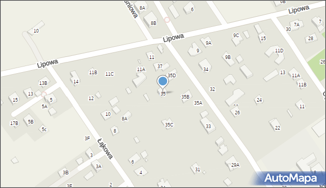 Głosków-Letnisko, Górna, 35, mapa Głosków-Letnisko