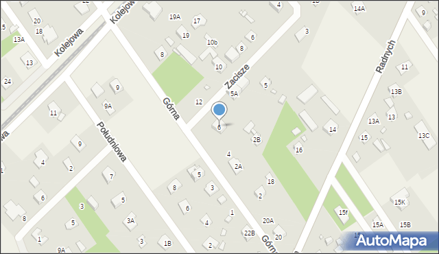 Głosków-Letnisko, Górna, 6, mapa Głosków-Letnisko