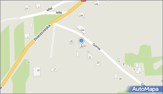 Głowaczów, Górna, 24, mapa Głowaczów