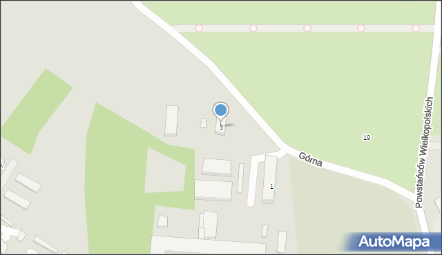 Gniezno, Górna, 3, mapa Gniezna