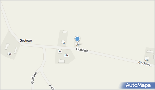 Gocłowo, Gocłowo, 20, mapa Gocłowo