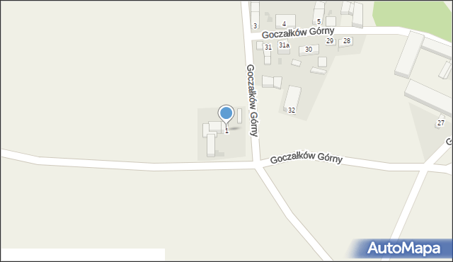 Goczałków Górny, Goczałków Górny, 1, mapa Goczałków Górny