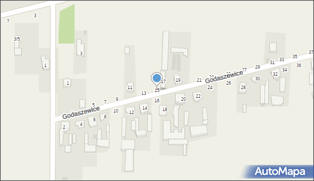 Godaszewice, Godaszewice, 15, mapa Godaszewice