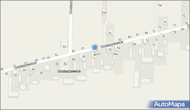 Godaszewice, Godaszewice, 60, mapa Godaszewice