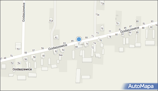 Godaszewice, Godaszewice, 68, mapa Godaszewice