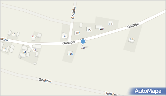 Godków, Godków, 14c, mapa Godków