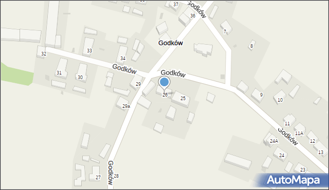 Godków, Godków, 26, mapa Godków