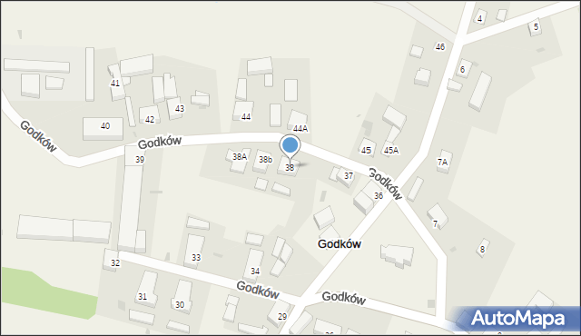 Godków, Godków, 38, mapa Godków