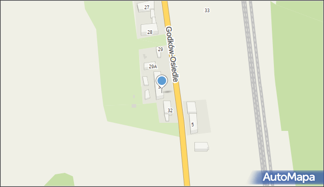 Godków, Godków-Osiedle, 31, mapa Godków