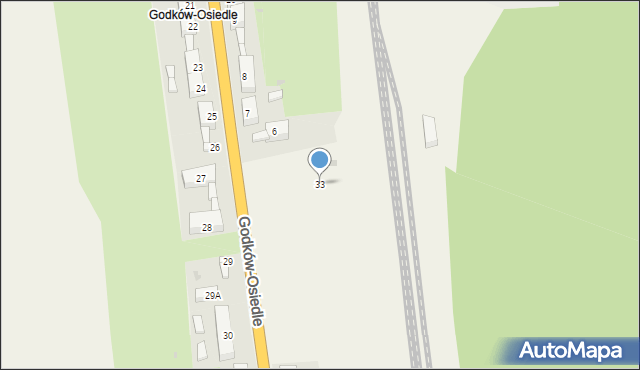 Godków, Godków-Osiedle, 33, mapa Godków