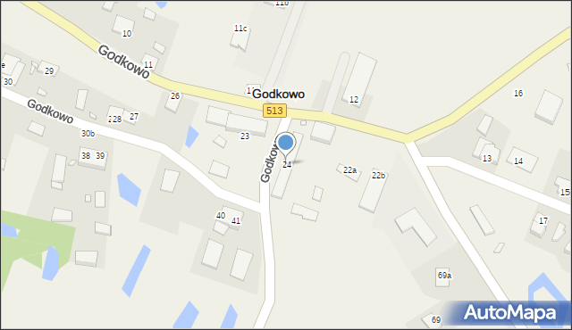 Godkowo, Godkowo, 24, mapa Godkowo