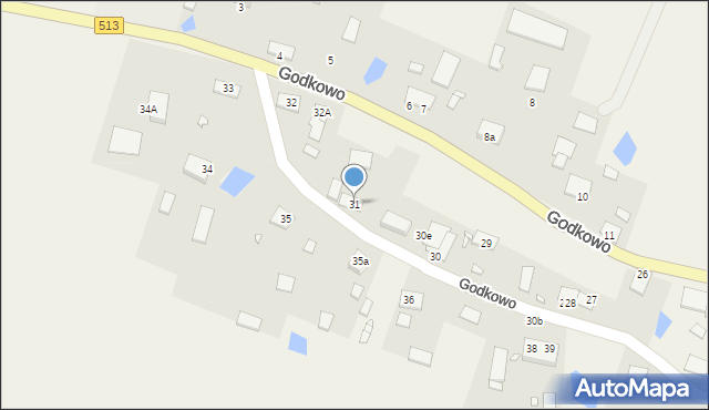 Godkowo, Godkowo, 31, mapa Godkowo