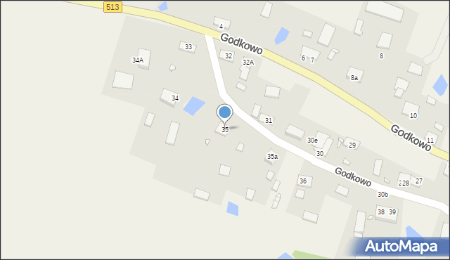 Godkowo, Godkowo, 35, mapa Godkowo