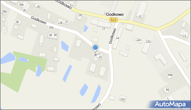 Godkowo, Godkowo, 40, mapa Godkowo