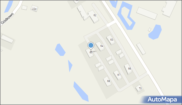 Godkowo, Godkowo, 65, mapa Godkowo