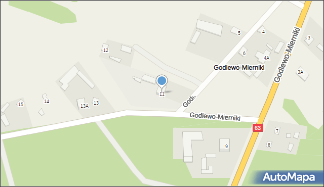 Godlewo-Mierniki, Godlewo-Mierniki, 11, mapa Godlewo-Mierniki