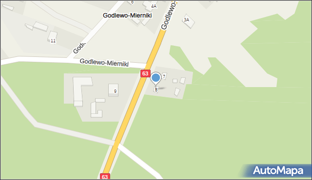 Godlewo-Mierniki, Godlewo-Mierniki, 8, mapa Godlewo-Mierniki