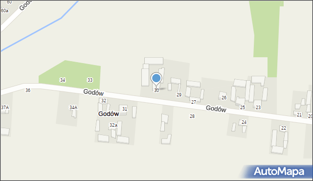 Godów, Godów, 30, mapa Godów