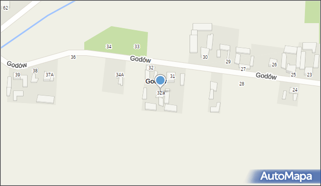 Godów, Godów, 32a, mapa Godów