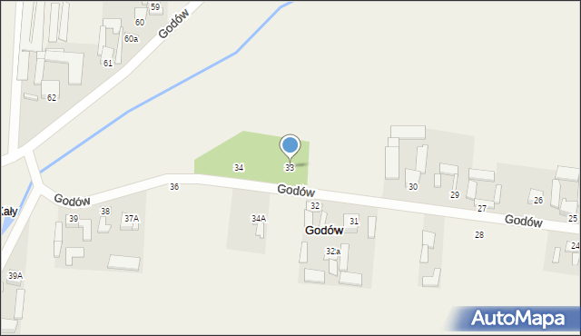 Godów, Godów, 33, mapa Godów
