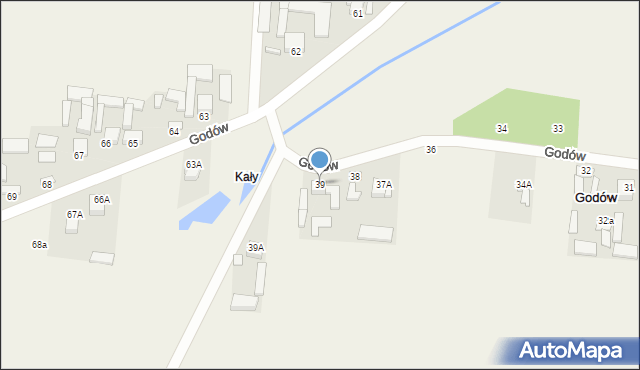 Godów, Godów, 39, mapa Godów