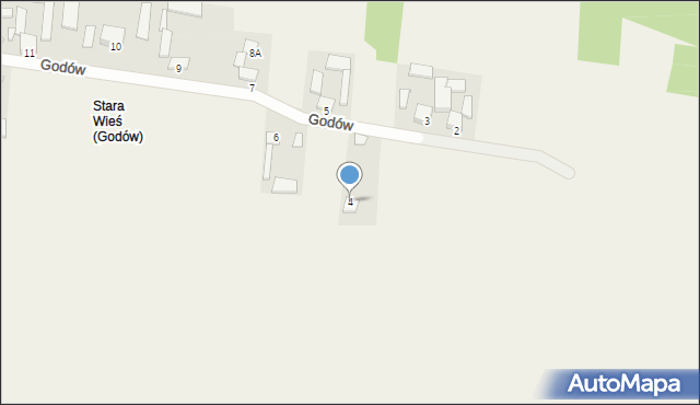 Godów, Godów, 4, mapa Godów