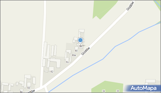 Godów, Godów, 59, mapa Godów