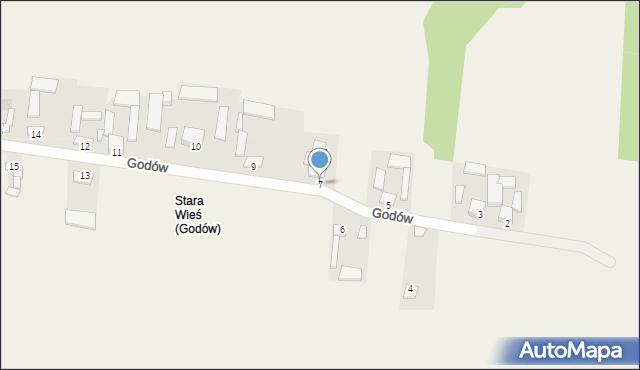 Godów, Godów, 7, mapa Godów