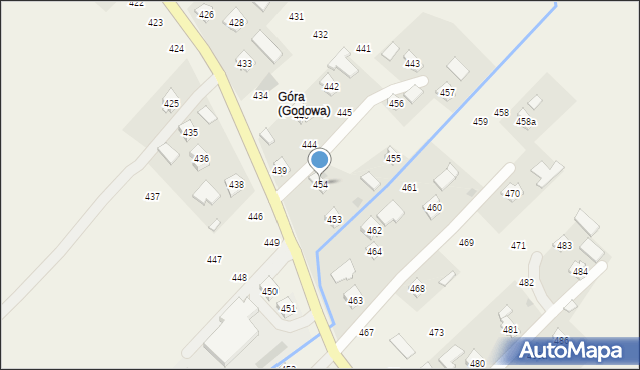 Godowa, Godowa, 454, mapa Godowa