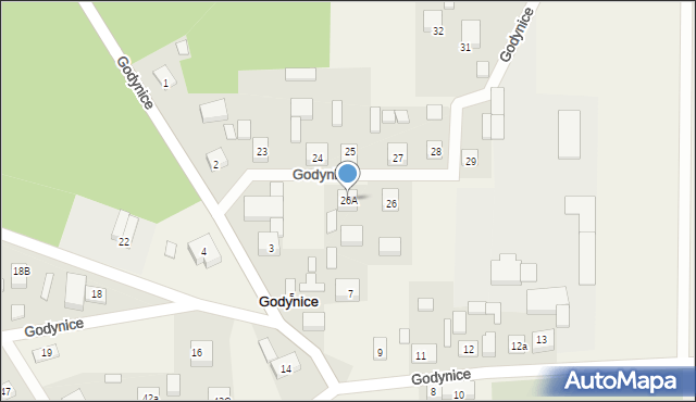 Godynice, Godynice, 26A, mapa Godynice
