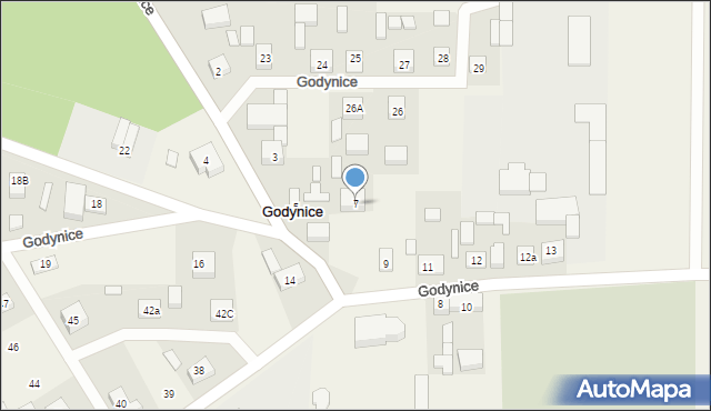 Godynice, Godynice, 7, mapa Godynice