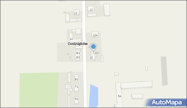 Godziątków, Godziątków, 10/1, mapa Godziątków