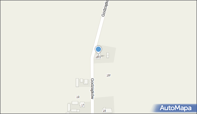 Godziątków, Godziątków, 18/1, mapa Godziątków