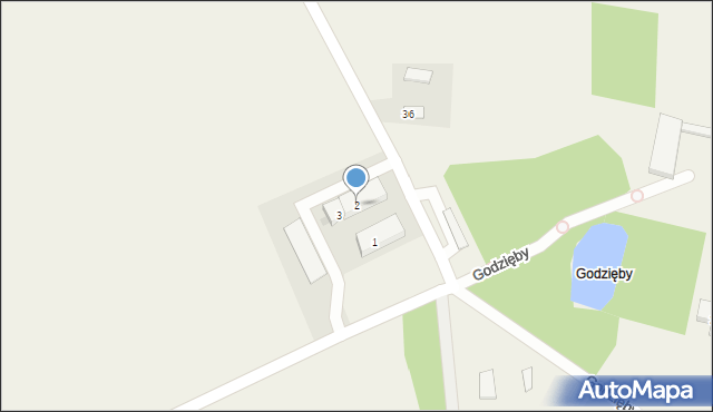 Godzięby, Godzięby, 2, mapa Godzięby